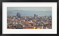 Framed Spain, Barcelona The cityscape viewed from the Palau Nacional