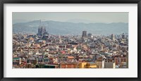 Framed Spain, Barcelona The cityscape viewed from the Palau Nacional