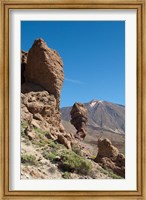 Framed Spain, Tenerife, Las Canadas, Volcanic rock