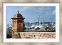 Framed City ramparts, Palma de Mallorca, Majorca, Balearic Islands, Spain