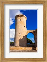 Framed Bellver Castle, Palma de Mallorca, Majorca, Balearic Islands, Spain