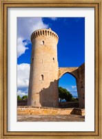 Framed Bellver Castle, Palma de Mallorca, Majorca, Balearic Islands, Spain