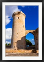 Framed Bellver Castle, Palma de Mallorca, Majorca, Balearic Islands, Spain