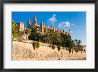 Framed Cathedral of Santa Maria of Palma, Majorca, Balearic Islands, Spain