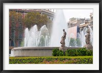 Framed Placa de Catalunya, Barcelona, Spain