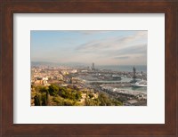 Framed View of Barcelona from Mirador del Alcade, Barcelona, Spain