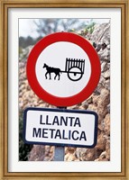 Framed Spain, Majorca, Road Sign