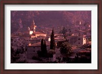 Framed View of Town and Cartuja de Valledemossa, Mallorca, Balearics, Spain