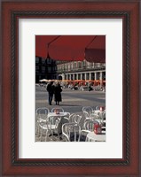 Framed Cafe Tables in Plaza Mayor, Madrid, Spain