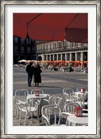 Framed Cafe Tables in Plaza Mayor, Madrid, Spain