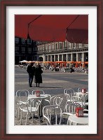 Framed Cafe Tables in Plaza Mayor, Madrid, Spain