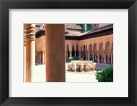 Framed Patio de los Leones in the Alhambra, Granada, Spain