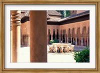 Framed Patio de los Leones in the Alhambra, Granada, Spain