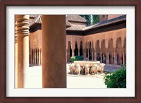 Framed Patio de los Leones in the Alhambra, Granada, Spain
