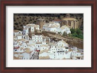 Framed Whitewashed Village with Houses in Cave-like Overhangs, Sentenil, Spain