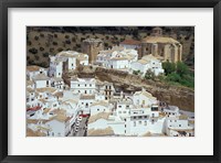 Framed Whitewashed Village with Houses in Cave-like Overhangs, Sentenil, Spain