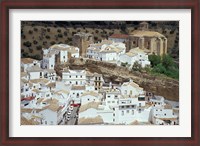 Framed Whitewashed Village with Houses in Cave-like Overhangs, Sentenil, Spain