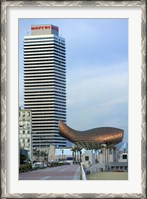 Framed Olympic Port with Metal Mesh Fish by Frank O Gehry, Barcelona, Spain