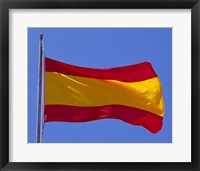 Framed Spanish Flag, Barcelona, Spain