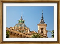 Framed Dome and bell tower of the Iglesia de San Juan de Dios, Granada, Spain