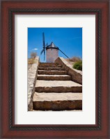 Framed Spain, Toledo Province, Consuegra Stairway to a La Mancha windmill