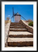 Framed Spain, Toledo Province, Consuegra Stairway to a La Mancha windmill