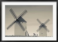 Framed La Mancha Windmills, Campo de Criptana, Castile-La Mancha Region, Spain