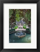 Framed Spain, Granada A Fountain in the gardens of the Alhambra Palace