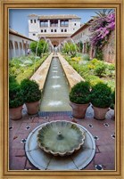 Framed Spain, Granada Patio de la Acequia at Generalife garden