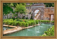 Framed Generalife gardens, Alhambra grounds, Granada, Spain