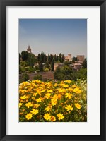 Framed Spain, Granada The Generalife gardens, Alhambra grounds