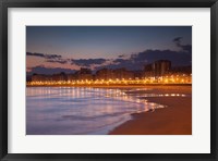 Framed Buildings On Playa de San Lorenzo Beach, Gijon, Spain