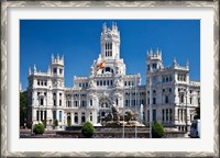 Framed Cibeles Palace is located on the Plaza de Cibeles in Madrid, Spain