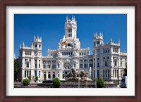 Framed Cibeles Palace is located on the Plaza de Cibeles in Madrid, Spain