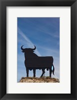 Framed Famous Bull Symbols of the Bodegas Osborne, Puerto de Santa Maria, Spain