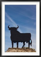 Framed Famous Bull Symbols of the Bodegas Osborne, Puerto de Santa Maria, Spain