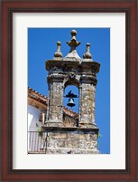 Framed Spain, Andalucia, Cadiz Bell tower of old church in Grazalema