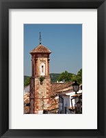 Framed Spain, Andalucia, Grazalema The bell tower of Iglesia de San Juan