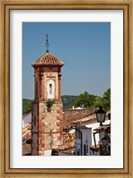 Framed Spain, Andalucia, Grazalema The bell tower of Iglesia de San Juan
