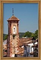 Framed Spain, Andalucia, Grazalema The bell tower of Iglesia de San Juan