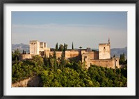 Framed Spain, Andalusia, Granada Province, Granada View of Alhambra Palace