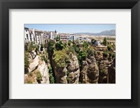 Framed Spain, Andalusia, Malaga Province Hillside town of Ronda