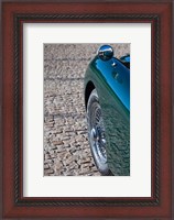 Framed Spain, Avila, classic car 1950s Jaguar XK-150S
