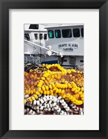 Framed Spain, Cantabria Province, Santona, Fishing Boat