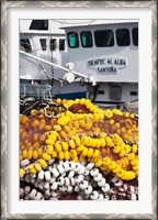 Framed Spain, Cantabria Province, Santona, Fishing Boat