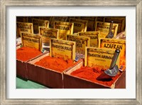 Framed Spain, Granada Spices for sale at an outdoor market in Granada