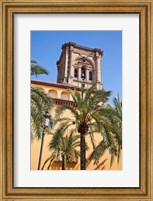 Framed Spain, Granada The bell tower of the Granada Cathedral