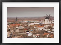 Framed Spain, La Mancha Area, Campo de Criptana Windmills