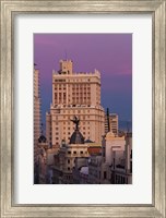 Framed Spain, Madrid, Gran Via and Edificio Espana