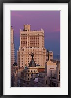 Framed Spain, Madrid, Gran Via and Edificio Espana